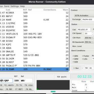 Porting MorseRunner CE to Fedora Linux and expanding it with SOTA